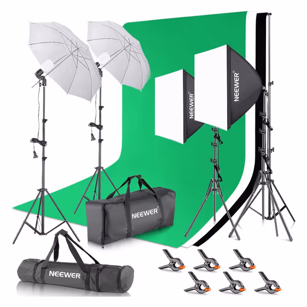 NEEWER LED Umbrella Softbox Lighting Kit